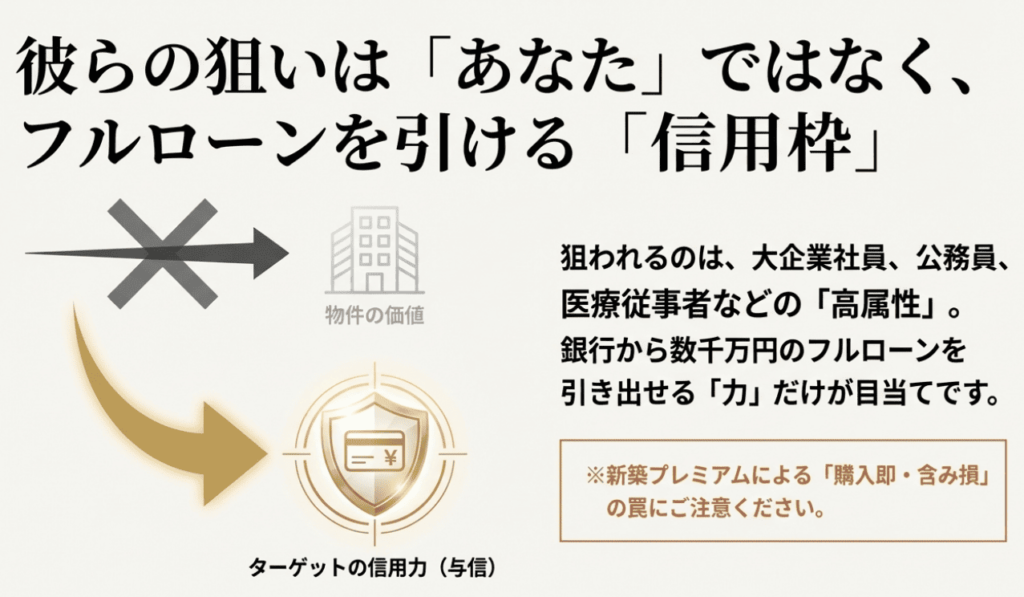 彼らの狙いは「あなた」ではなく、フルローンを引ける「信用枠」
