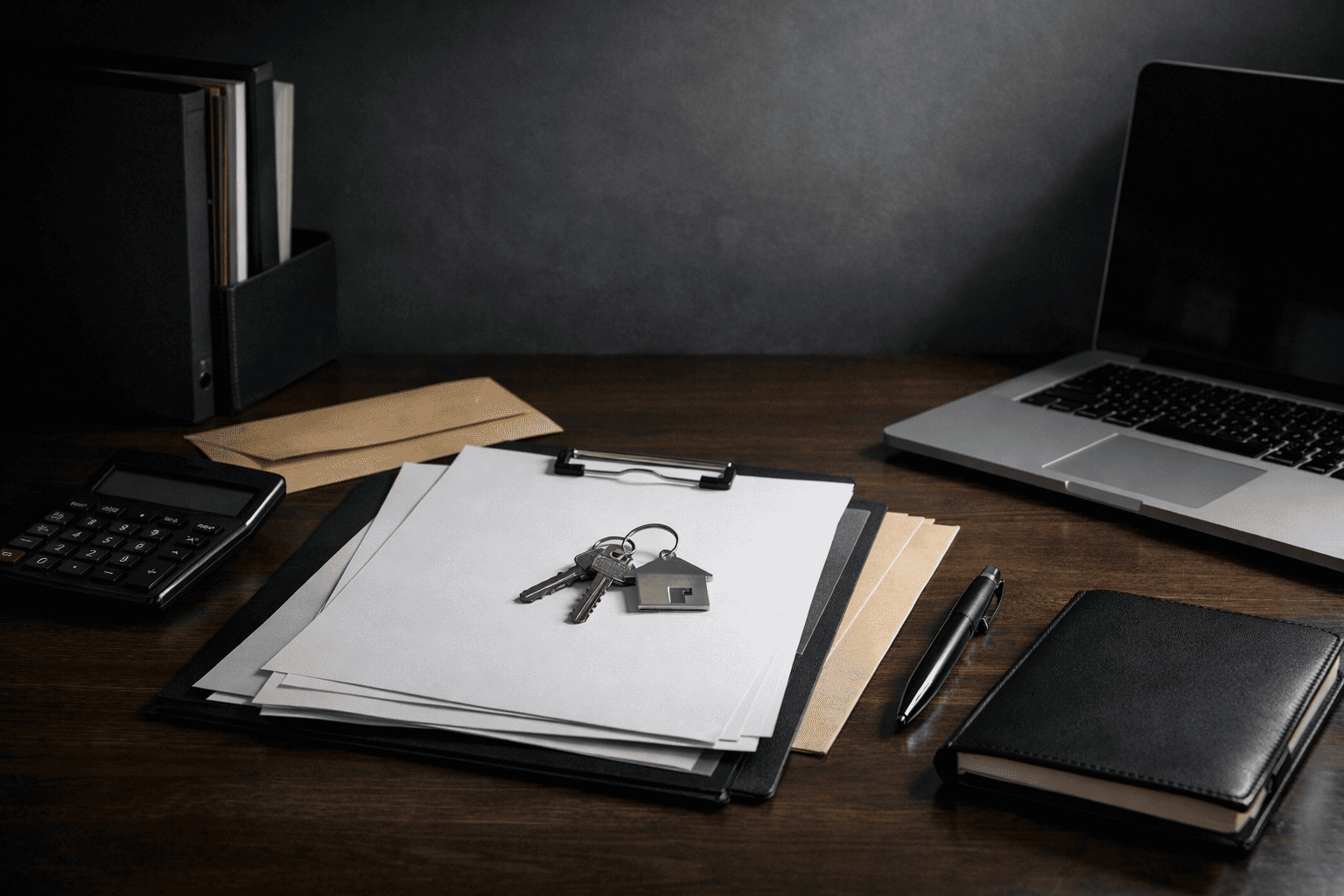 不動産関連書類や鍵、電卓が静かに並ぶ室内で、ワンルーム投資の情報収集と慎重な判断を象徴するアイキャッチ画像