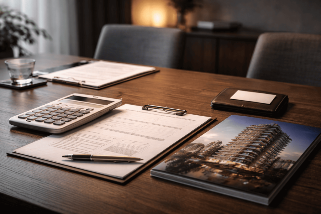 一見整った営業資料の裏に潜むワンルームマンション投資の構造的リスクを表すイメージ